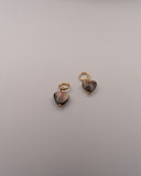 Black mother of pearl heart charms