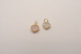 Stone heart Charms