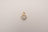 Stone heart Charms