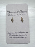Sparkly lightning studs
