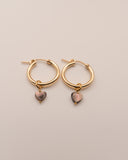 Black mother of pearl heart charms